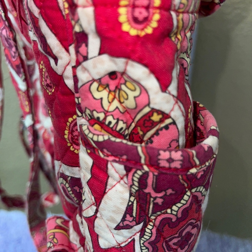 Vera Bradley Red and Pink Patterned Backpack - Picture 12 of 13